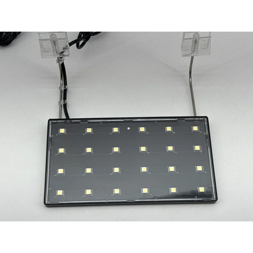 Top Fin Clip On LED Light Black DC Power IPX4 Indoor Aquarium Universal Switch